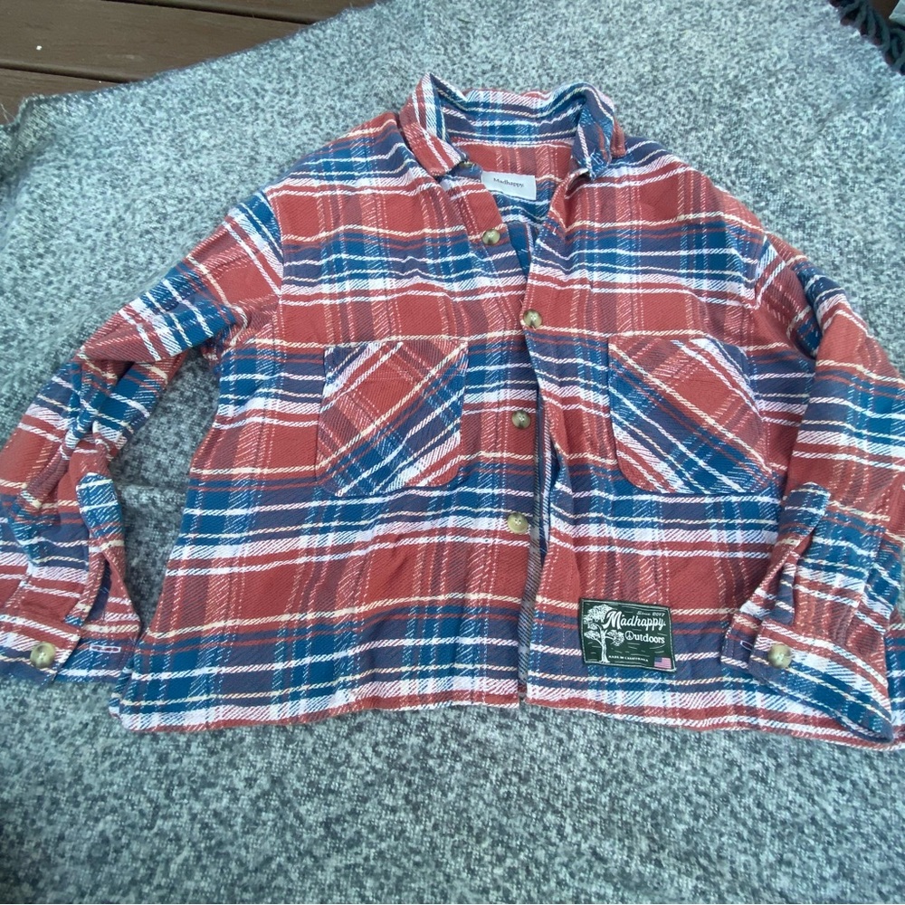 Madhappy Plaid Cropped Flannel